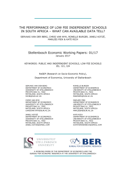 3. Low fee independent schools in South Africa