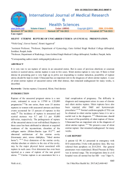 silent uterine rupture of unscarred uterus