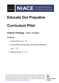 Critical Thinking - Garo Avakian
