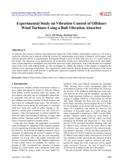 Experimental Study on Vibration Control of Offshore Wind Turbines