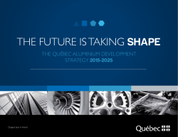 Qu&eacute;bec aluminium development strategy