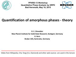 Quantification of amorphous phases - theory