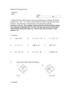 Chapter 4 Test Answer Key Chapter 4 Quiz Name: Date: :______ 1