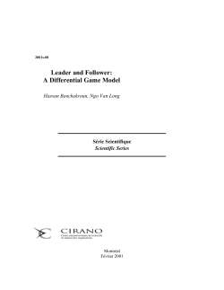 Leader and Follower: A Differential Game Model