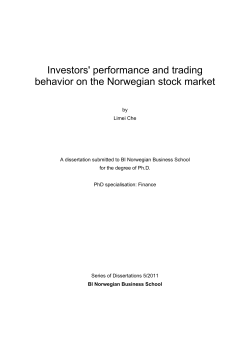 Investors` performance and trading behavior on the Norwegian