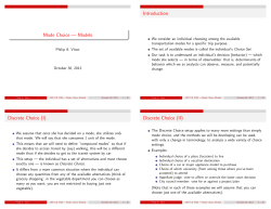 Mode Choice - The Ohio State University