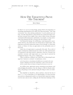 How did Theaetetus prove his theorem?