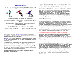 Handling the Ball - Oak Ridges Soccer Club