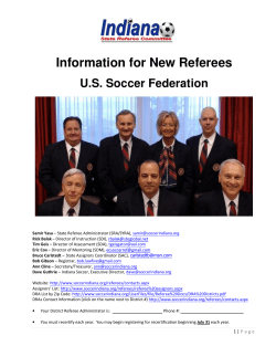 Information for New Referees