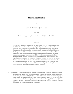 Field Experiments - Amazon Simple Storage Service (S3)