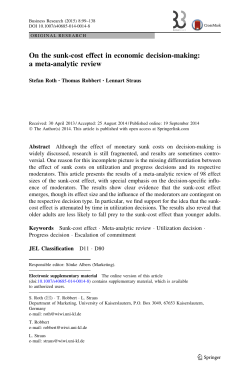 On the sunk-cost effect in economic decision