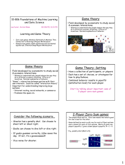 Game theory Game theory Game Theory