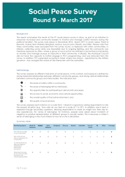 1 | Page Background The report summarises the results of the 9th