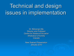 Technical and design issues in implementation