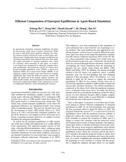 Efficient Computation of Emergent Equilibrium in Agent