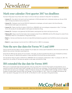 Newsletter - McCoy Foat CPA