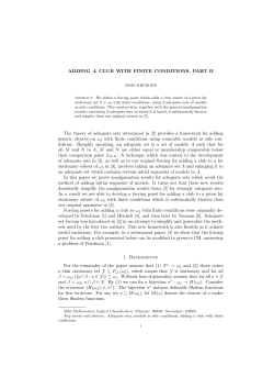 ADDING A CLUB WITH FINITE CONDITIONS, PART II