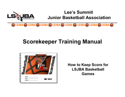 Scorekeeper Training Manual
