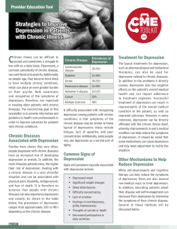 Strategies to Improve Depression in Patients with