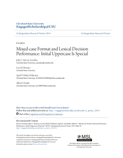 Mixed-case Format and Lexical Decision Performance: Initial