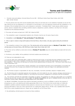 Terms and Conditions - Supagolf - Win an Ipad