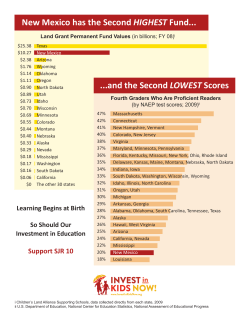 New Mexico has the Second HIGHEST Fund... ...and the Second