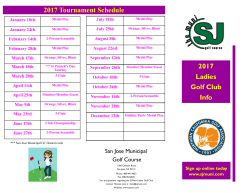 2017 Ladies Golf Club Info 2017 Tournament Schedule