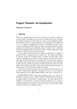 Frege`s Theorem: An Introduction