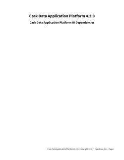 Cask Data Application Platform 4.2.0