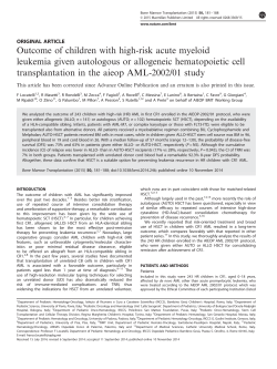 Outcome of children with high-risk acute myeloid leukemia given