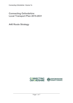 Connecting Oxfordshire - Oxfordshire County Council