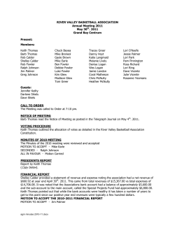AGM Minutes 2010-11 - River Valley Basketball Association