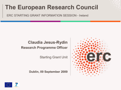 European Research Council - University College Dublin