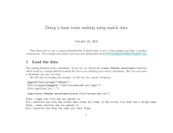 Doing a basic team ranking using match data