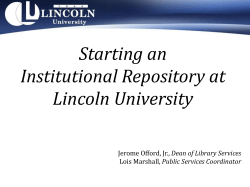 Alumni Plenary Session Homecoming 2010 Report from the Office