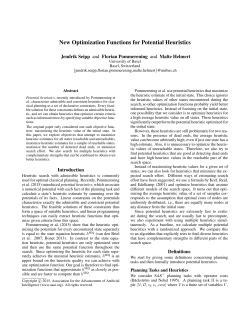 New Optimization Functions for Potential Heuristics