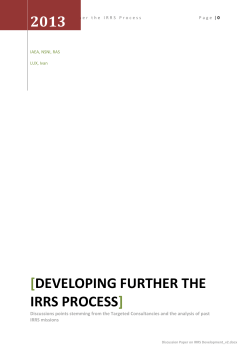 Discussion Paper on IRRS Development_v2