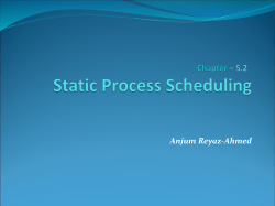Static Process Scheduling