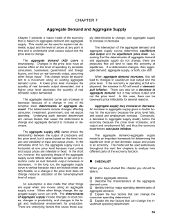 Aggregate Demand and Aggregate Supply