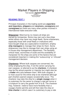 Market Players in Shipping