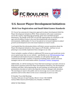US Soccer Player Development Initiatives