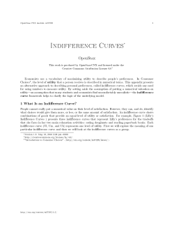 Indifference Curves