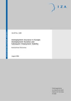 Unemployment Insurance in Europe: Unemployment Duration