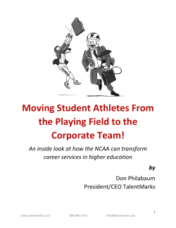 Moving Student Athletes From the Playing Field to the Corporate Team
