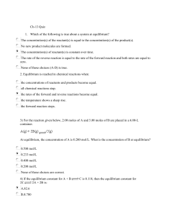 Ch-13 Quiz Which of the following is true about a system at