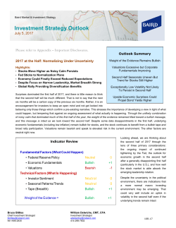 Investment Strategy Outlook