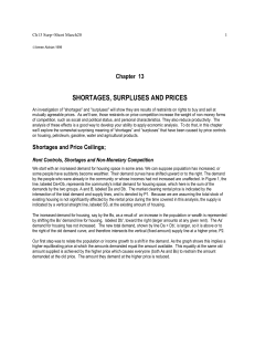 Shortages and Price Ceilings - Montana State University Billings