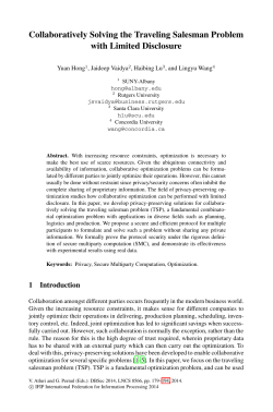 Collaboratively Solving the Traveling Salesman Problem with