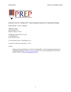 Fetching SNPs: A Dog Genotyping Laboratory for Undergraduate