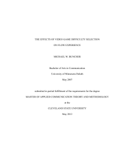 THE EFFECTS OF VIDEO GAME DIFFICULTY